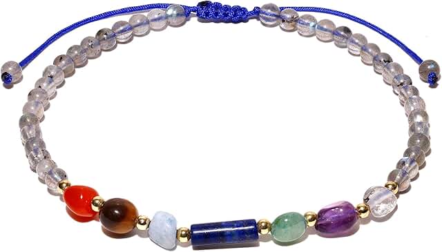 Colorful Chakra Beaded Anklet for Meditation and Yoga