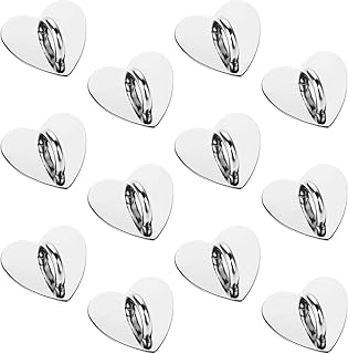 12 Silver Heart Phone Grip Charm Rings for DIY Accessories