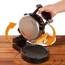 Automatic 360° Rotating Non-Stick Belgian Waffle Maker