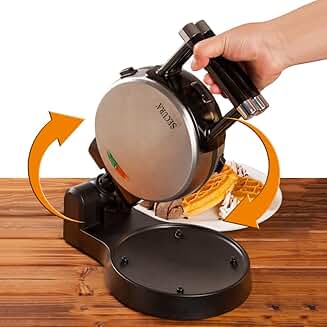Automatic 360° Rotating Non-Stick Belgian Waffle Maker