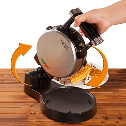 Automatic 360° Rotating Non-Stick Belgian Waffle Maker