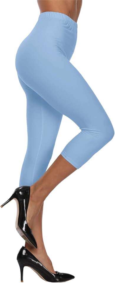 Women's High Waist Soft Capri Leggings