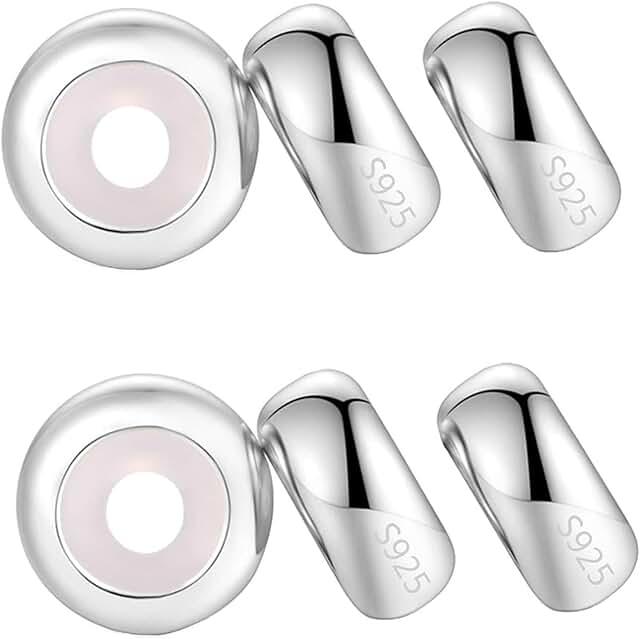 Sterling Silver Rondelle Spacer Bead for Bracelets