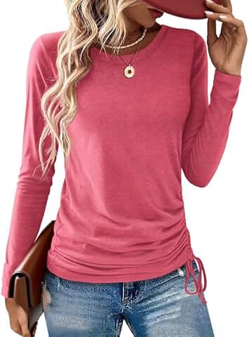 Women's Long Sleeve Crewneck Casual T-Shirt