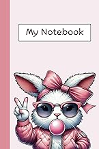 Cute Bubblegum Bunny Notebook for Notes and Plans