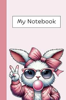 Cute Bubblegum Bunny Notebook for Notes and Plans