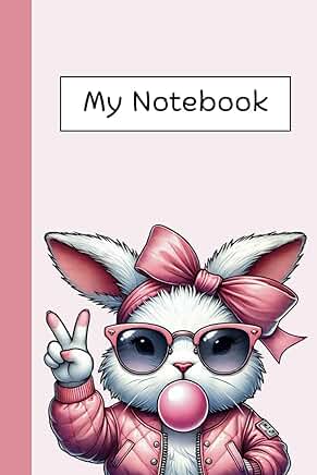 Cute Bubblegum Bunny Notebook for Notes and Plans