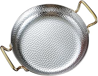 Stainless Steel Double Handle Paella Pan for Home Use