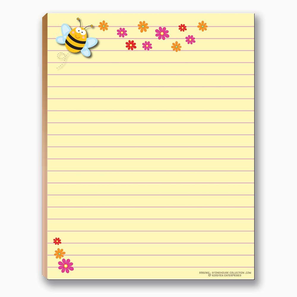 Cute Notepads Set with Ladybug, Bee, Butterfly, Dragonfly