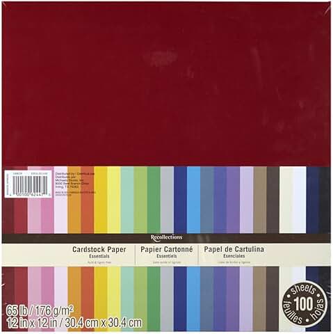 12x12 inch cardstock paper, 100 sheets