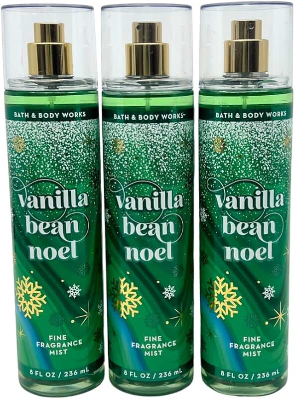 Set of 3 Vanilla Bean Noel Fragrance Mists, 8oz each