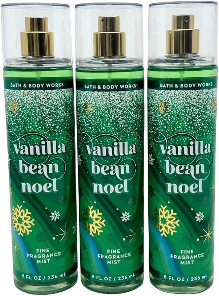 Set of 3 Vanilla Bean Noel Fragrance Mists, 8oz each