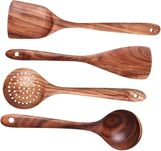 Wooden Kitchenware Set with Slotted Spoons