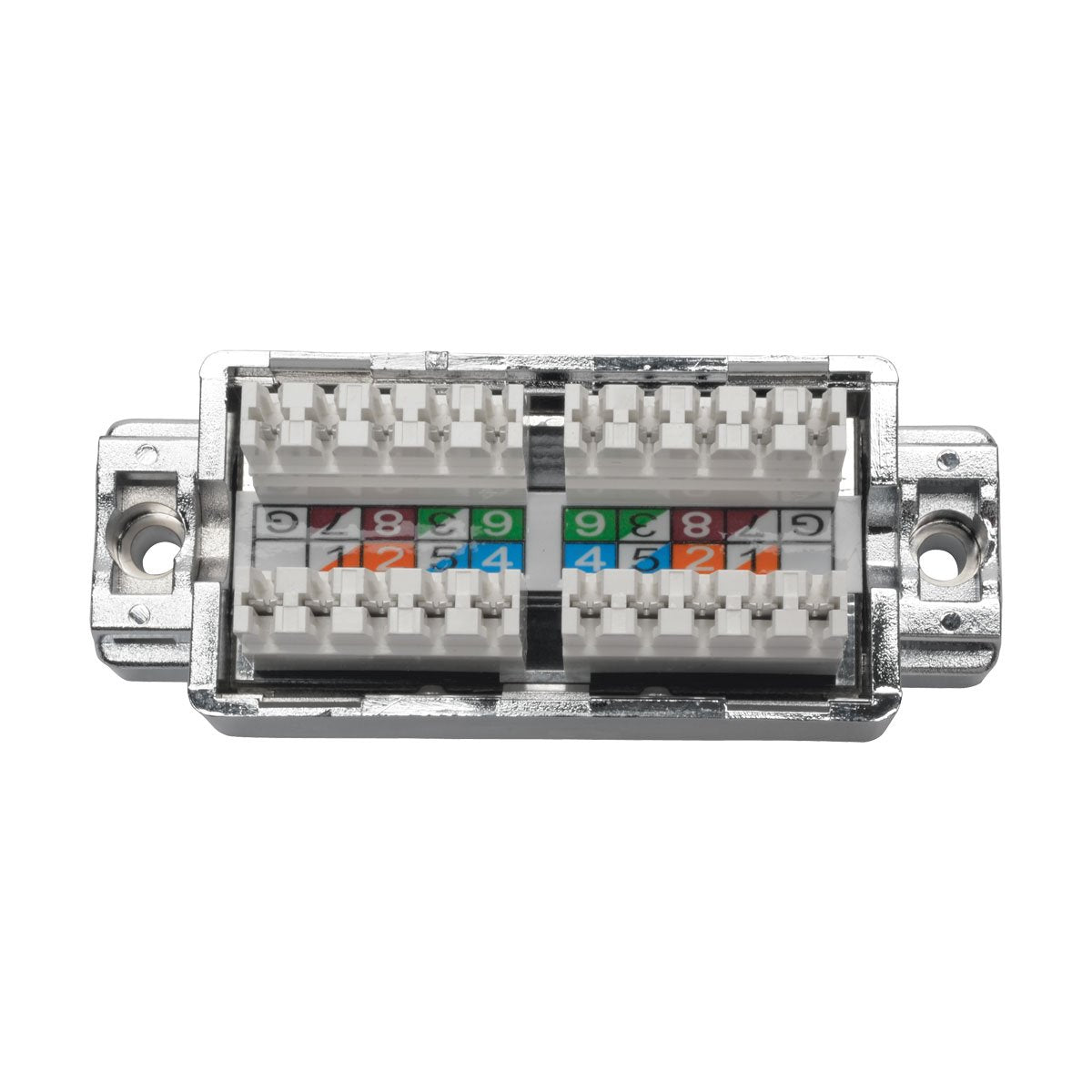 Cat6 Cat5e Shielded Junction Box, 110 Style Punch Down (N237-001-SH), Silver