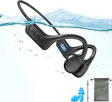 Waterproof Bone Conduction Headphones with Microphone and 32GB Storage