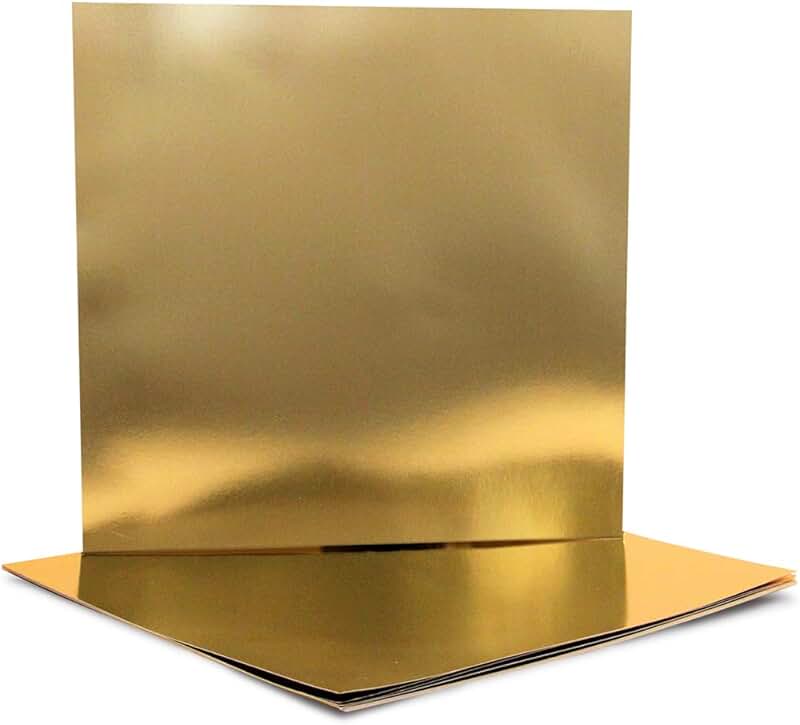 Gold metallic foil board, 10 sheets, 12x12 inches