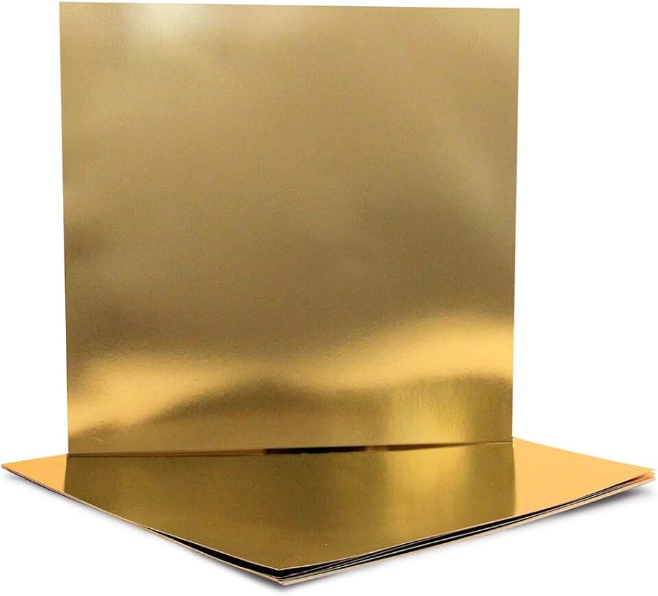 Gold metallic foil board, 10 sheets, 12x12 inches