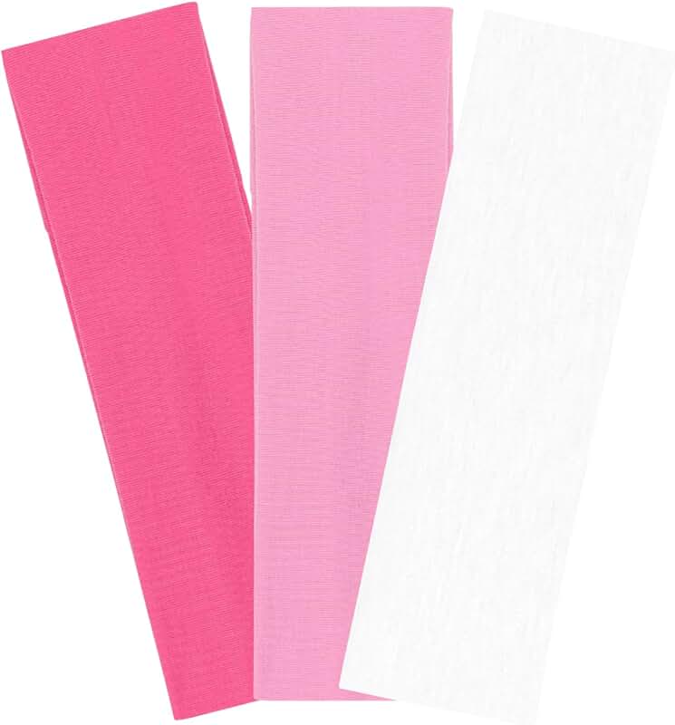 Set of 3 Non-Slip Elastic Sweat Hairbands for Women
