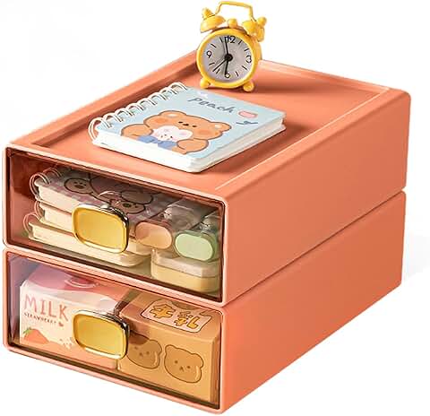 Stackable Desktop Drawer Organizer, 6.5"x9"x3"