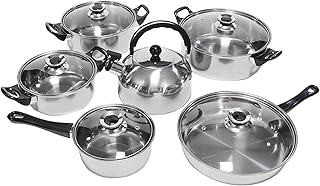 Soup Pot with Glass Lid for Home and Camping