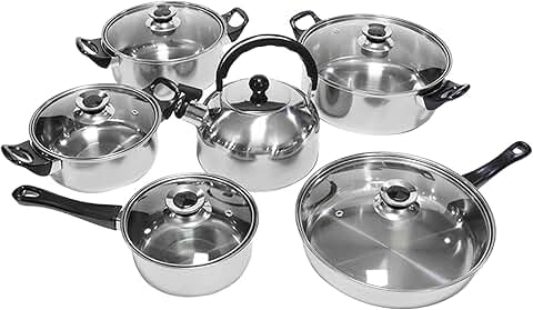 Soup Pot with Glass Lid for Home and Camping