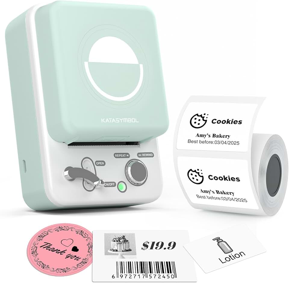 Bluetooth Label Maker with Tape and Custom Fonts