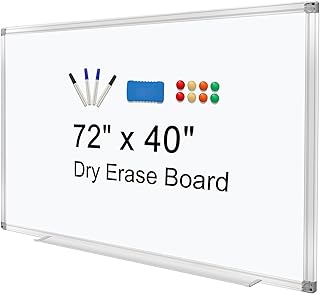 Large 72x40 Inch Wall-Mounted Magnetic Whiteboard
