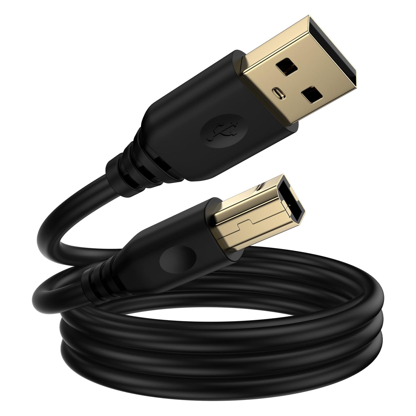 USB A to USB B 2.0 Printer and MIDI Cable, 6FT