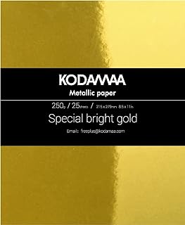 Gold and Silver Metallic Craft Paper, 25 Sheets