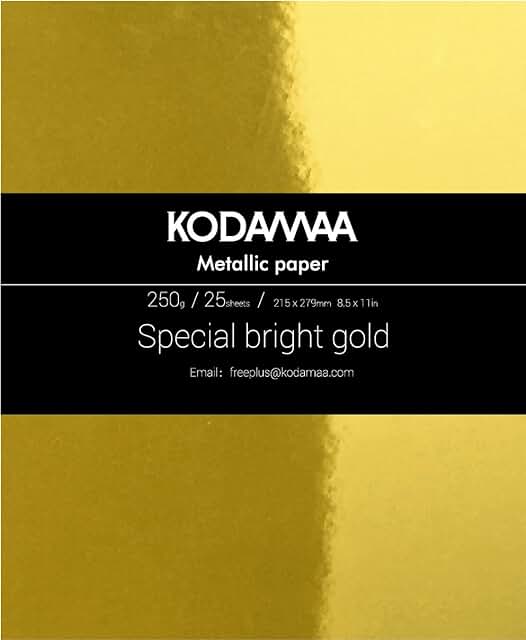 Gold and Silver Metallic Craft Paper, 25 Sheets