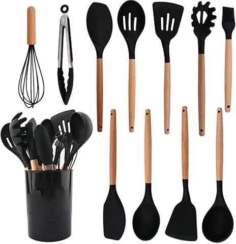 White Food Grade Silicone Kitchen Utensil Set