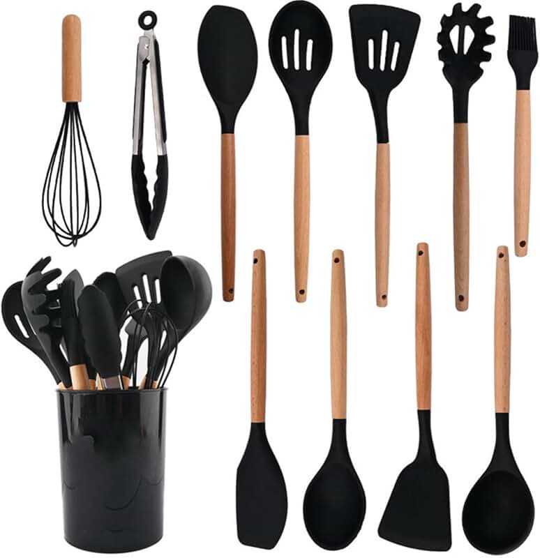 White Food Grade Silicone Kitchen Utensil Set