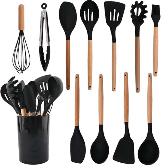 7-Piece Nonstick Cookware Set with Utensils
