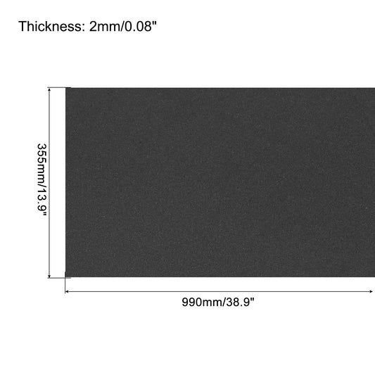 Black EVA Foam Sheet 38.9"x13.9" 2mm