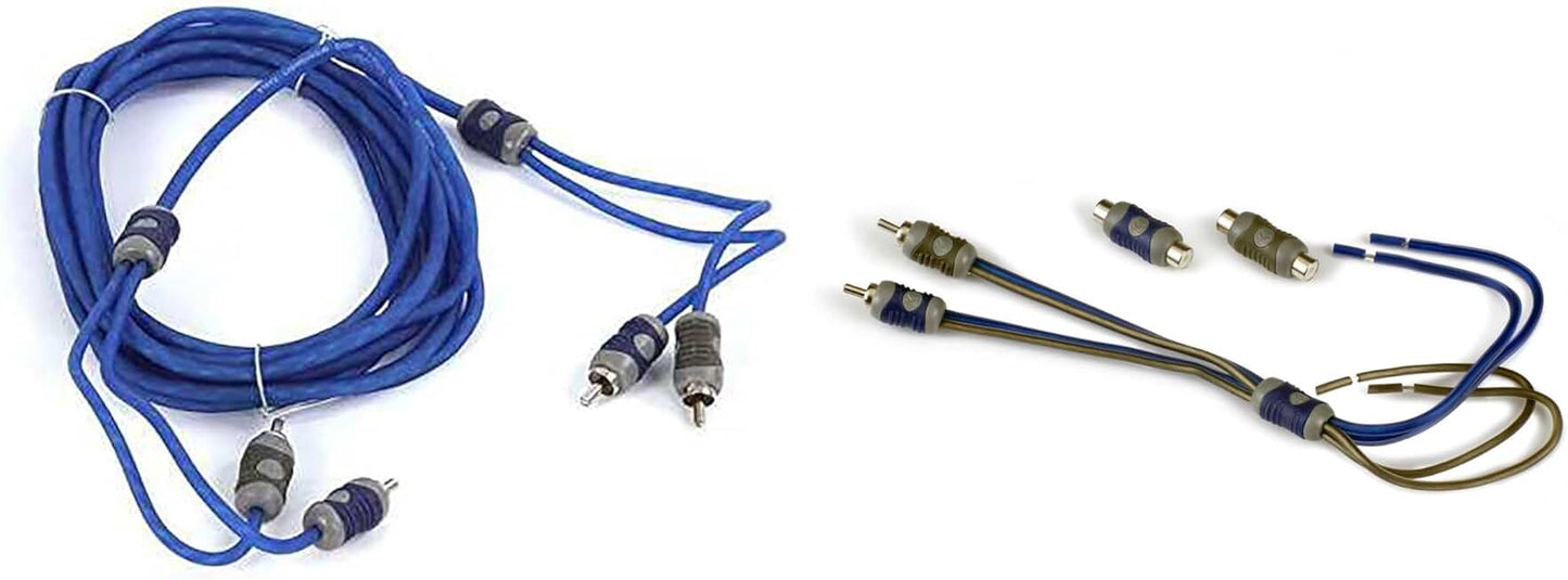 Speaker wire to RCA adapter with 4-meter signal cable