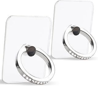 Two Clear Diamond Ring Holders with 360° Rotation