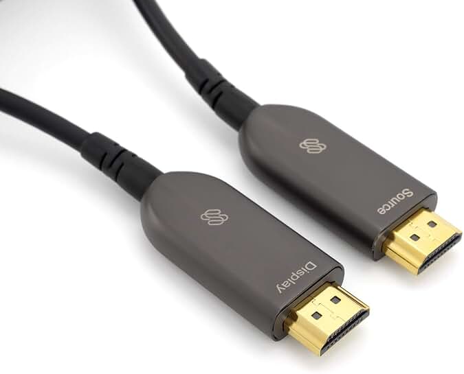 Black 8K HDMI 2.1 Fiber Cable
