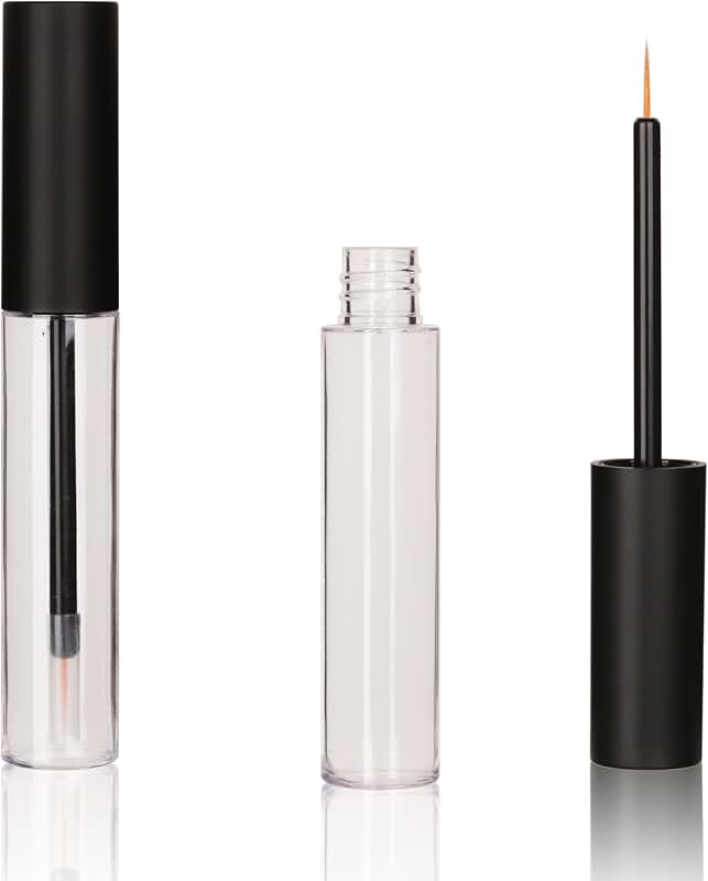 50 Pack Matte Black 10ml Eyeliner Tube Set