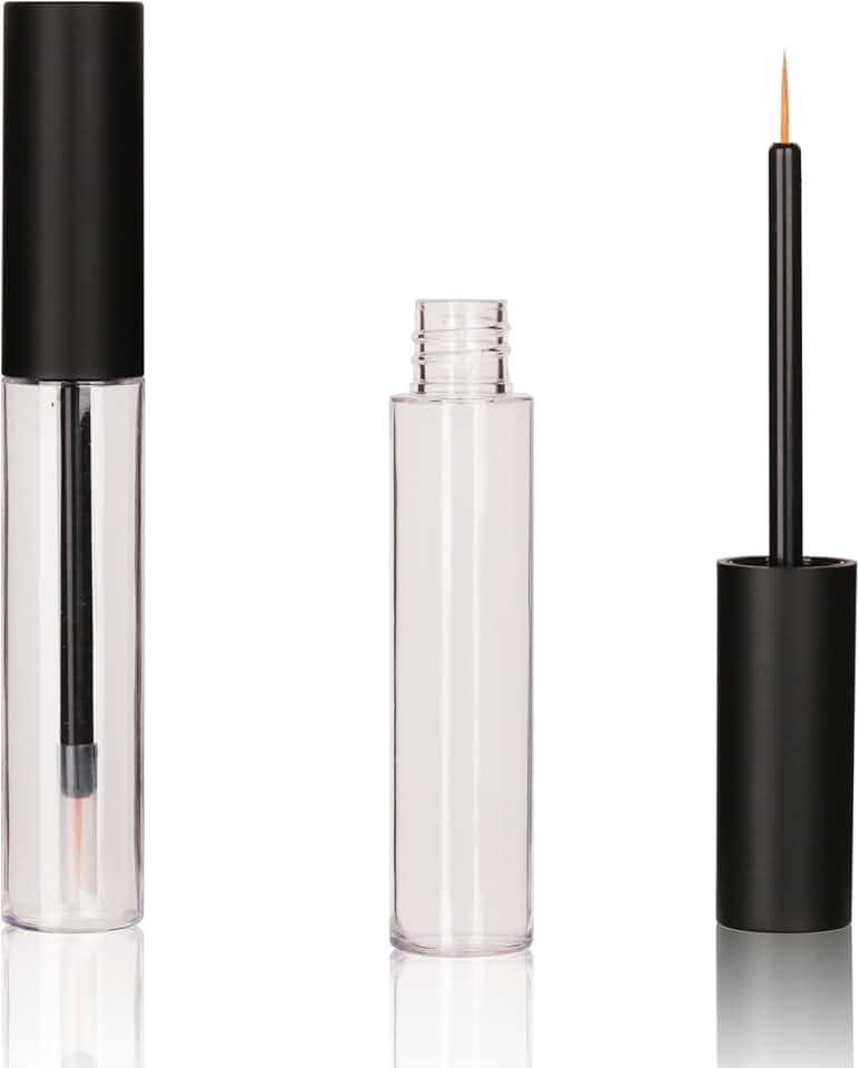 50 Pack Matte Black 10ml Eyeliner Tube Set