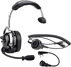 Two-Way Radio Headset with Noise Reduction and Mic