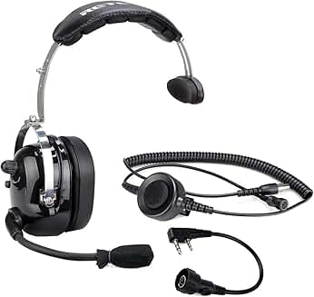 Two-Way Radio Headset with Noise Reduction and Mic