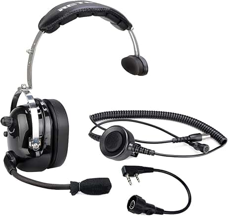 Two-Way Radio Headset with Noise Reduction and Mic