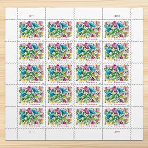 Celebration Blooms Forever Postage Stamps, 20 sheets
