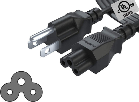 3 ft 3-Prong Laptop Power Cord for Notebook and Charger