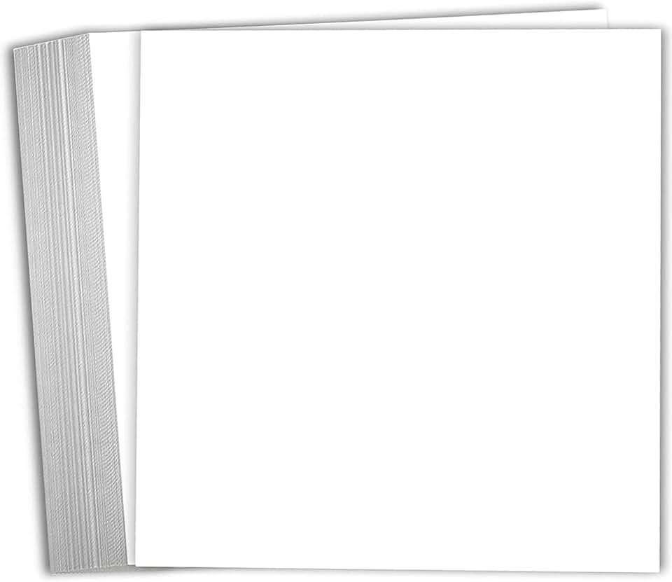 White 6x6 Scrapbook Cardstock, 80lb, 100 sheets