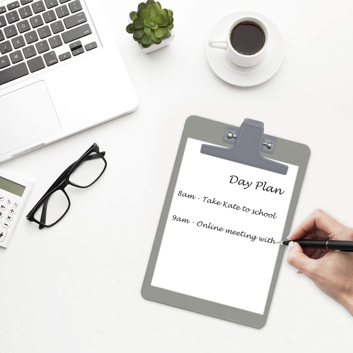 Set of 6 Smoke A5 Metal Clip Memo Boards