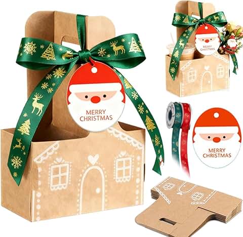 Gingerbread Drink Holder with Handle and Gift Cards