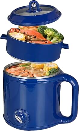 Electric Hot Pot with Steamer for Noodles and More