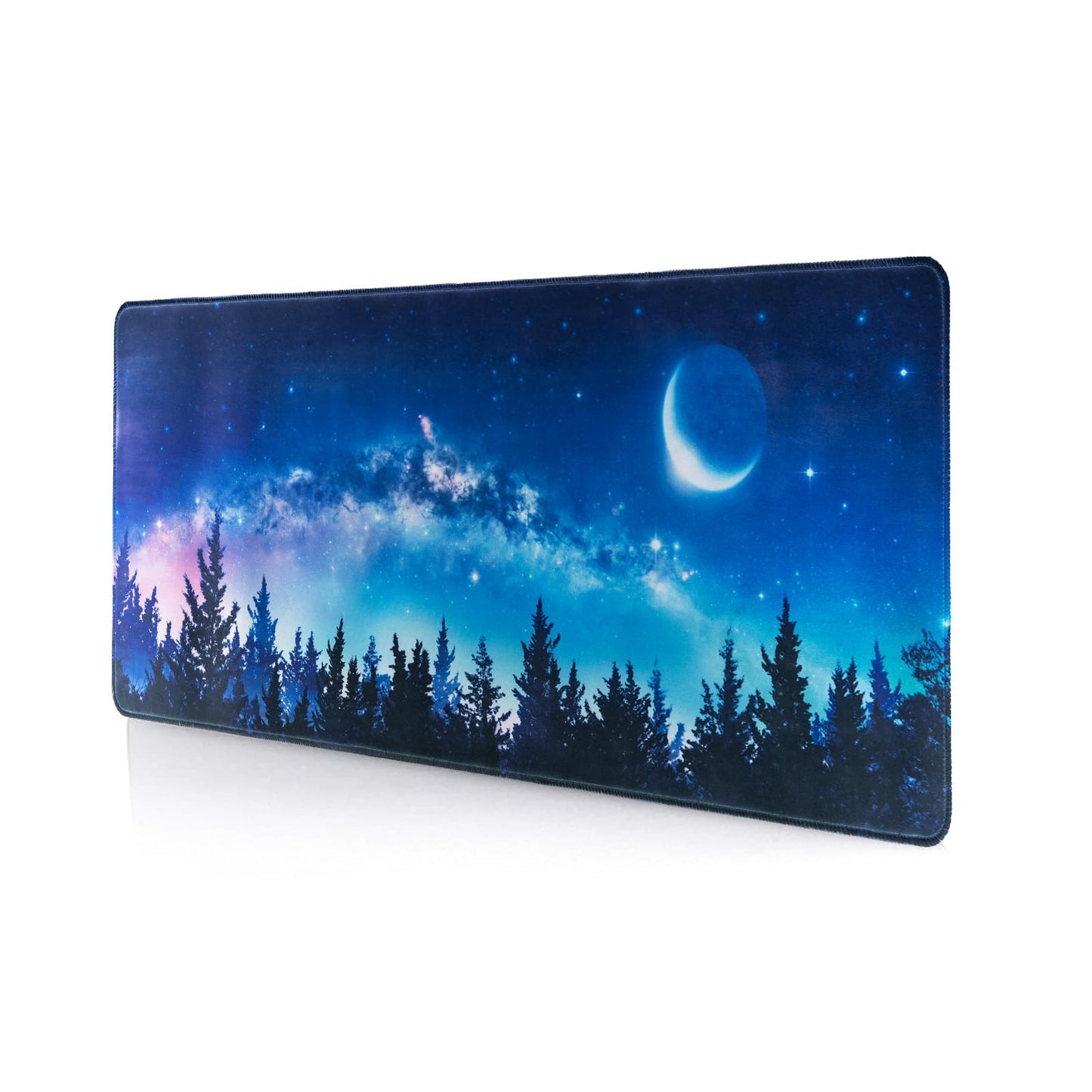 Large Desk Mouse Pad with Stitched Edges and Non-Slip Base