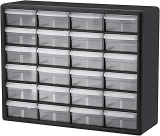 Plastic 24-Drawer Storage Cabinet for Garage and Organization